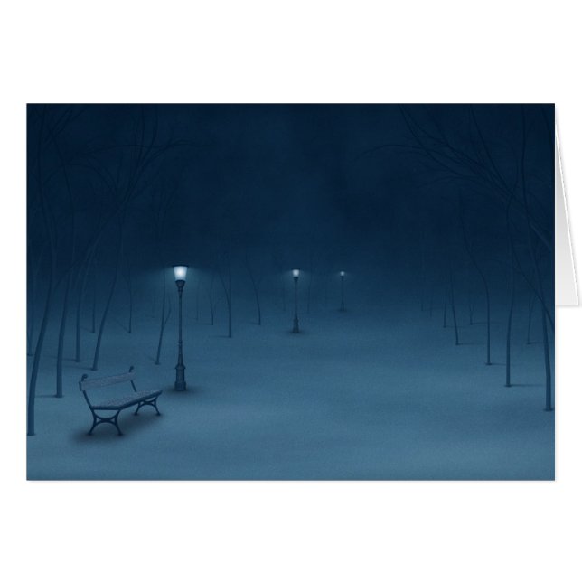 Tyst natt hälsningskort (Framsidan Horizontal)