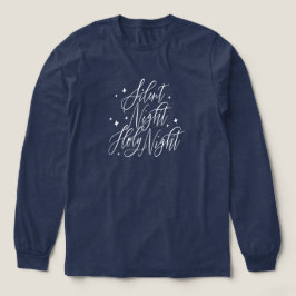 Tyst Natt Helig Natt Holiday Jul Blå T Shirt