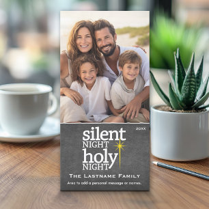 Tyst natt, Heliga Natt - foto - Urklipp Julkort