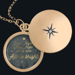 Tyst natt, Heliga Nattrund Necklace Berlockhalsband<br><div class="desc">Stor Silver-planerad rund Necklace</div>