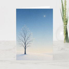 Tyst Natt Horisont • Minimalistisk Julkort Kort
