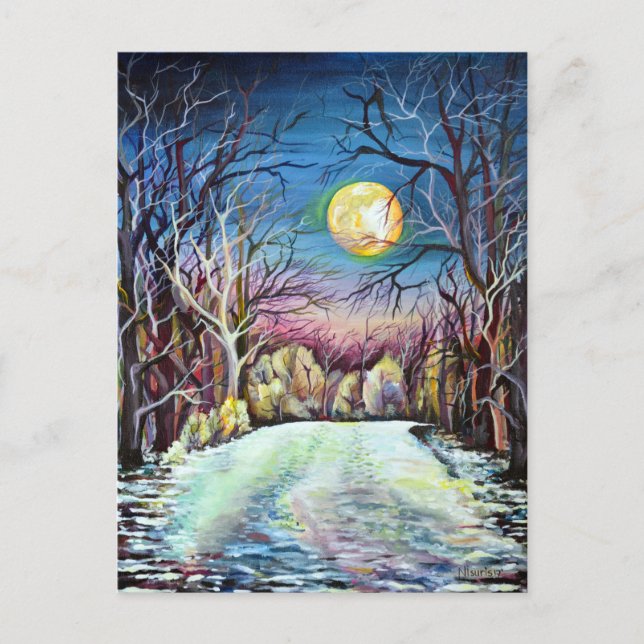 Tyst natt i Sverige Vykort (Framsida)