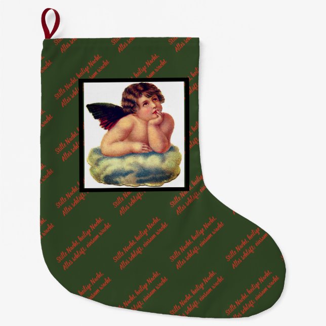 TYST NATT I TYSK med ÄNGELjulstrumpan Stor Julstrumpa (Framsidan)