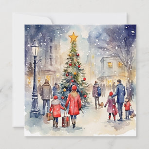 "Tyst natt: Inbracing jul" Anteckningskort