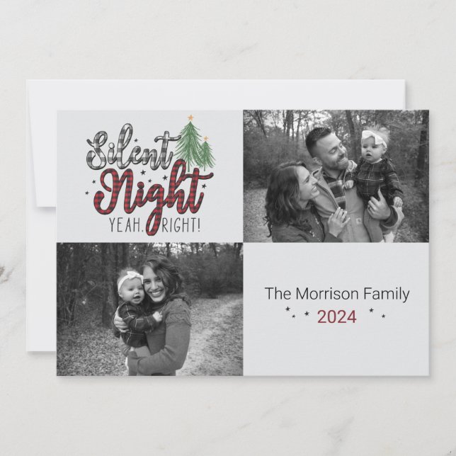 Tyst Natt Ja Rätt! Julkort (Framsida)