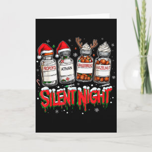 Tyst Natt Jul Rolig Rn Er Sjuksköterska Medicinsk Kort
