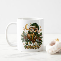 Tyst Natt Jul Ugglas Jul Kaffemugge