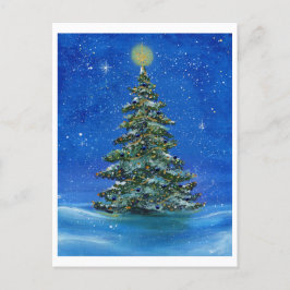 Tyst natt Julgran av Renee Lavoie Holida Helg Vykort