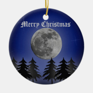 TYST NATT JULGRANSPRYDNAD KERAMIK