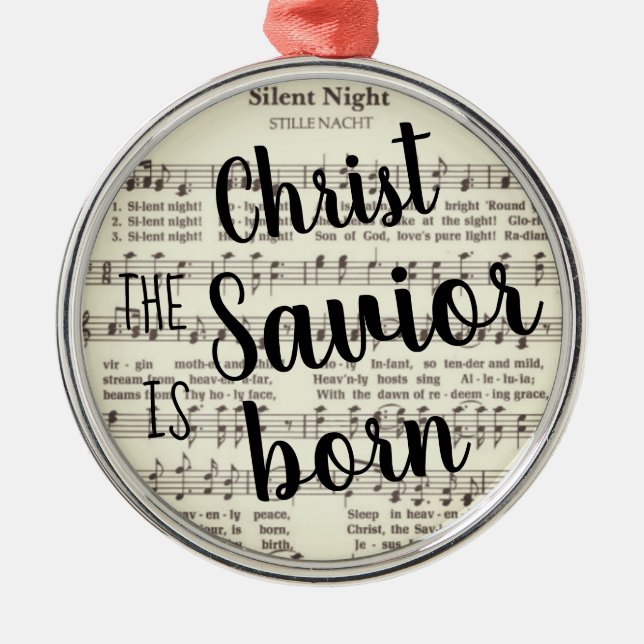 Tyst Natt Metall Ornament (Framsidan)