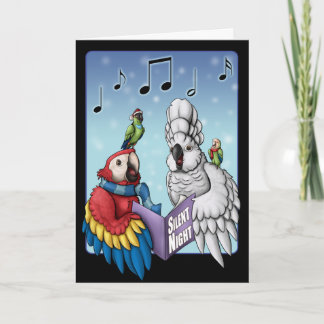 "Tyst natt?" Parrot-julkort Helgkort