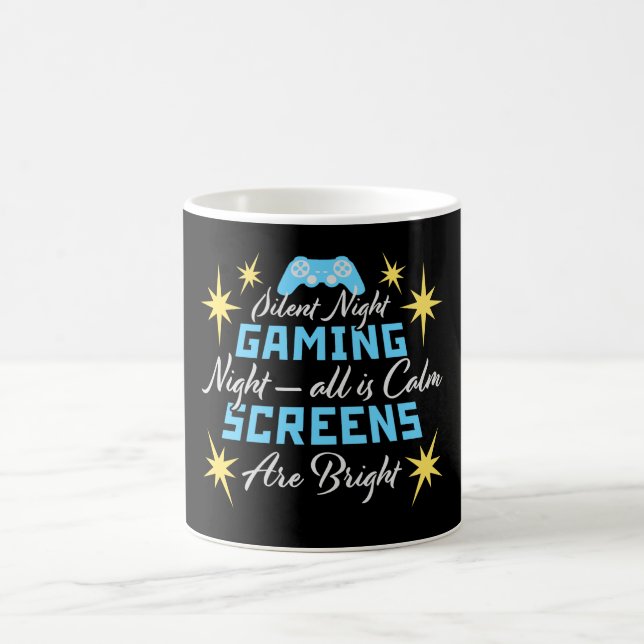 Tyst natt spelar natt Allt lugnt Skärmar ljusa Magisk Mugg (Center)