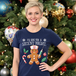 Tyst nattens konstiga julklapp CRNA Gingerbröd T Shirt