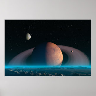 Tyst nattfall - utrymmesutskrift poster