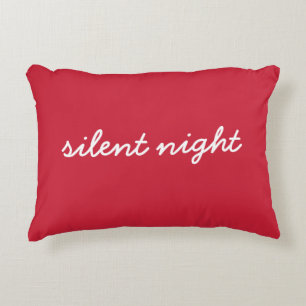 Tyst nattjulsoffert Festive Red Modern Prydnadskudde