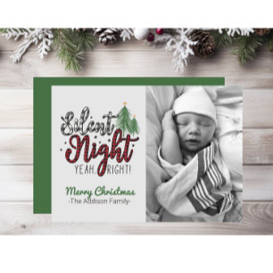 Tyst nattkort - ja-Höger-julkort Julkort