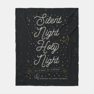 Tyst nattlig Throw Blanket Ull-kväll Fleecefilt