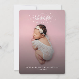 Tyst nattljus Jul, Baby, foto Birth Meddelande