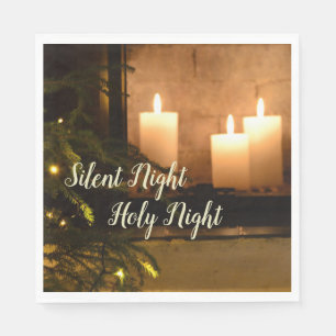 "Tyst nattnatt Heliga natt" Beloved jul Sång Pappersservett