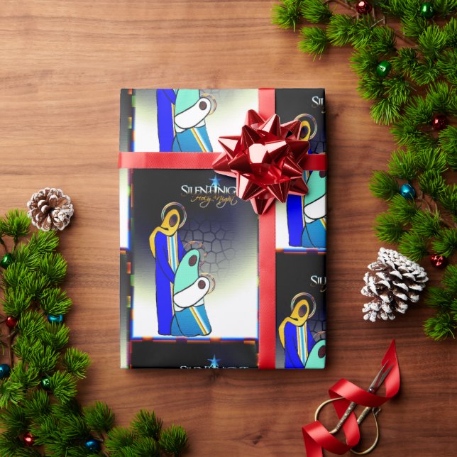 Tyst nattnatt Heliga natt Presentpapper (Julgåva)