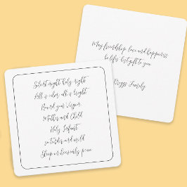 Tyst nattskript i Sång, skript jul Julkort