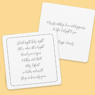 Tyst nattskript i Sång, skript jul Julkort