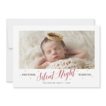 Tyst Night Baby Första jul-Helgdag