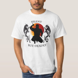 Tyst Ninja skjorta men dödligt Tee