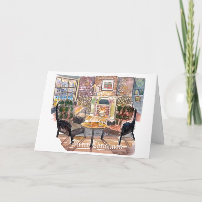 Tyst och mysiga Kväll i New York Helgkort (Framsida)