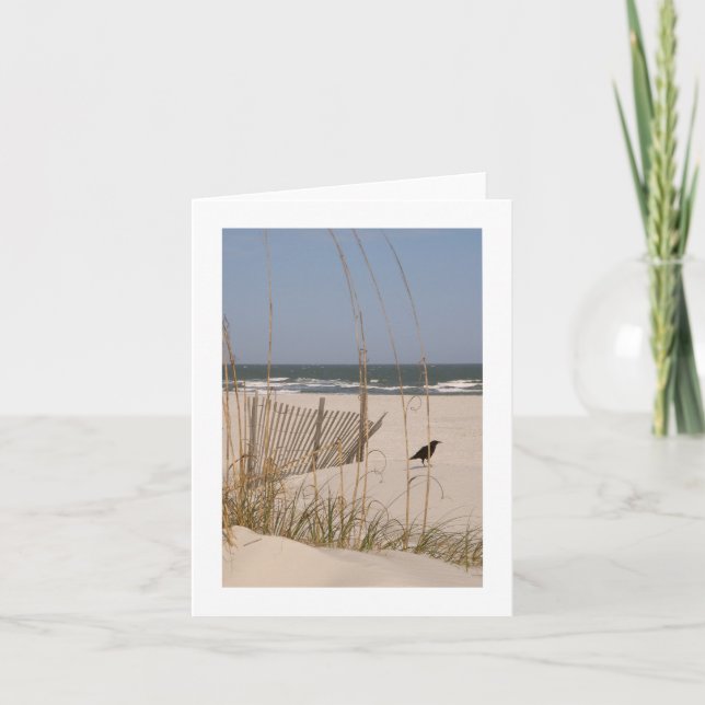 Tyst ögonblick på en Hilton Head strand Kort (Framsida)