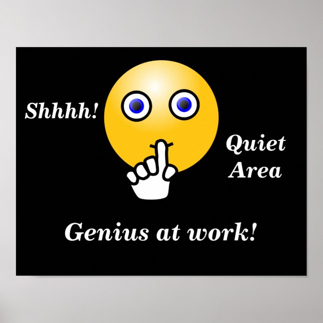 Tyst område - poster konst (Framsidan)