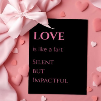 Tyst, otrevlig Kärlek Humous Valentine Day Kort