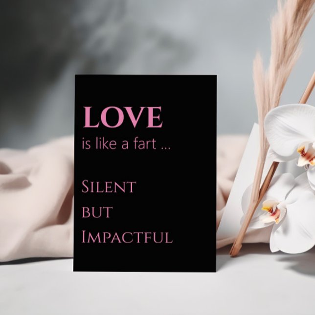 Tyst, otrevlig Kärlek Humous Valentine Day Vykort (Skapare uppladdad)