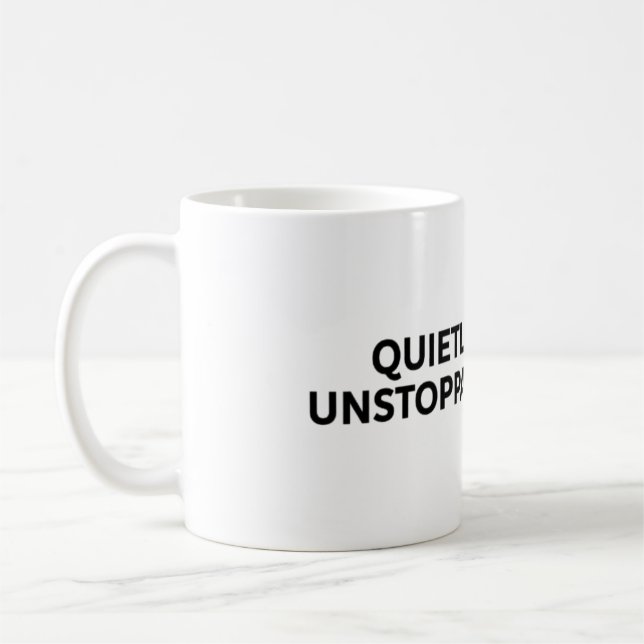 Tyst outhärdlig kaffemugg (Vänster)