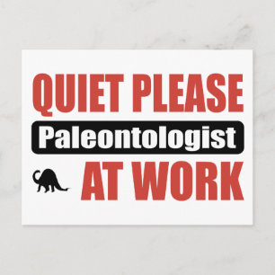 Tyst, Paleontolog på jobbet Vykort