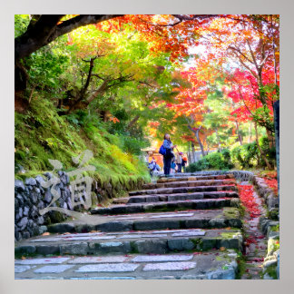 Tyst Passage — 道 (Stigen) Wabi-Sabi Foto Poster