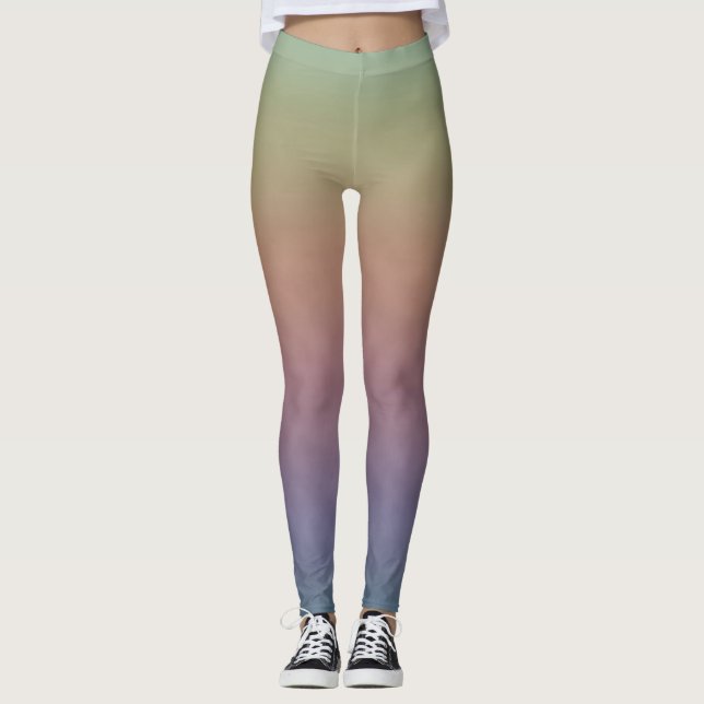 Tyst Pastellfält Leggings (Framsida)