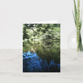 Tyst personligt gratulationskort för sjö kort