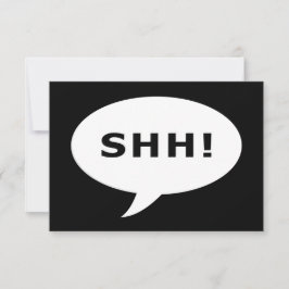 Tyst! pratbubbla inbjudningar