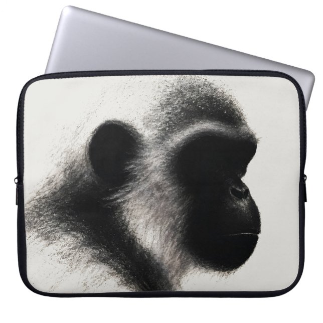 Tyst Primitiv Kolstudie Laptop Fodral (Framsidan)