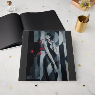 Tyst Pulse Art Deco Kvinna Gästbok