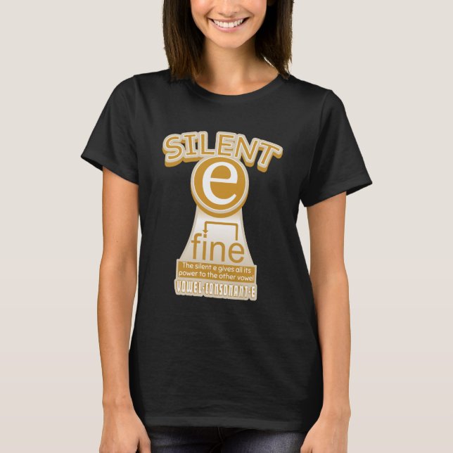 Tyst regel för engelska E-telefoni T Shirt (Framsida)