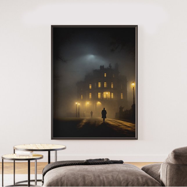 Tyst resa genom midnatt poster (poster art deco style, poster wall adhesive, poster wall art, poster art house, poster art black and)