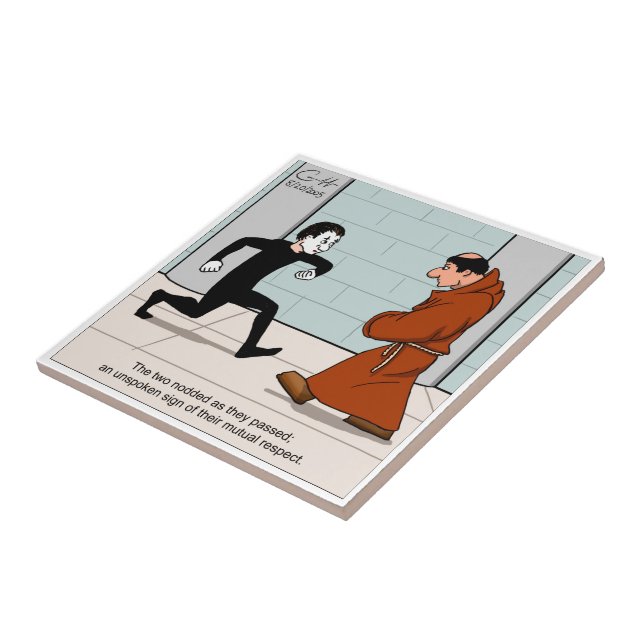 "Tyst respekt" Kakelplatta (Sidan)