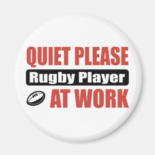 Tyst, Rugby Player på jobbet Magnet