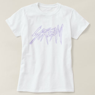 Tyst Skrik Halloween Bokstavsformgivning Skriker T Shirt