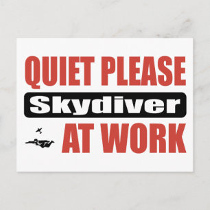 Tyst Skydiver på jobbet Vykort