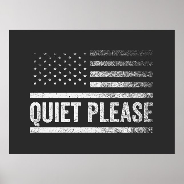 Tyst snälla Trump Harris Debatt talman Poster (Framsidan)