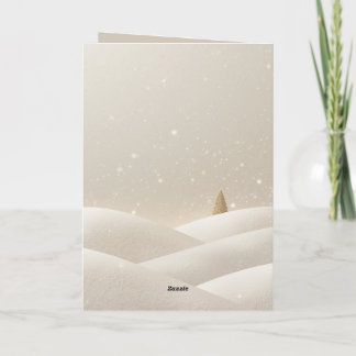Tyst snö, mjuk glans;Minimalistisk elegantjul Helgkort