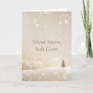 Tyst snö, mjuk glans;Minimalistisk elegantjul Helgkort